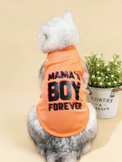 Mama's Boy Forever Pet Tank in Peach Red