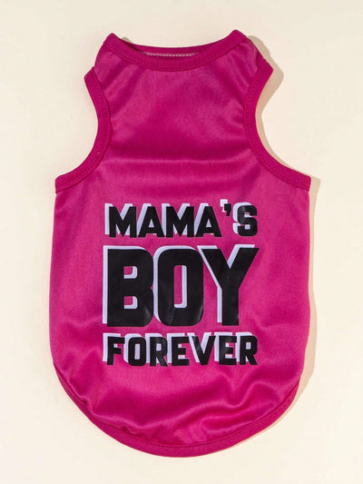 Mama's Boy Forever Pet Tank in Peach Red