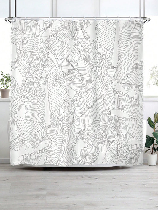 Transform your bathroom into a tranquil oasis with our Simple Artistic Summer Palm Leaves Black and White Striped Shower Curtain Set. This set boasts a modern artistic design, featuring palm leaves against a black and white striped background. Crafted with high-quality materials for durability, it's the perfect addition to elevate your bathroom decor.