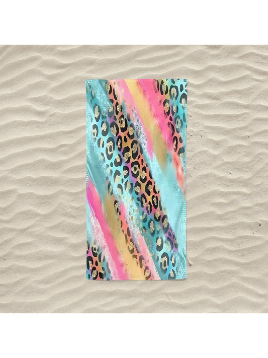 Protect your skin from harmful UV rays and stay dry with our Colorful Microfiber <a href="https://canaryhouze.com/collections/towels?sort_by=created-descending" target="_blank" rel="noopener">Beach Towel.</a> The vibrant Rainbow Leopard Print adds a touch of style to your outdoor adventures, while the microfiber material guarantees quick absorption. Ideal for any outdoor activity, our towel is the perfect companion for all your beach days.