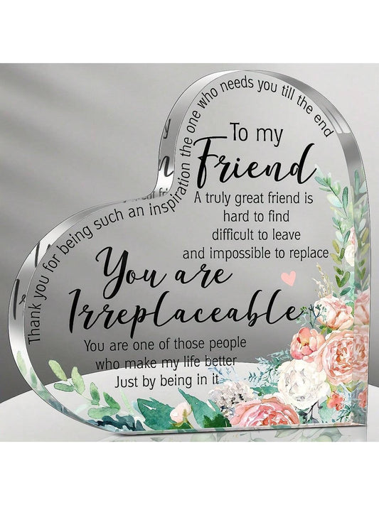 Celebrate your friendship with this beautiful Sunny Sentiments sunflower plaque. Made of durable acrylic, it's the <a href="https://canaryhouze.com/collections/acrylic-plaque" target="_blank" rel="noopener">perfect gift</a> for your bestie or sister on their birthday, or to say thank you. Send some sunshine their way with this heartfelt gesture of appreciation.