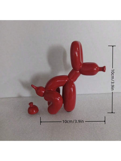 Modern Minimalist Resin Balloon Dog Sculpture - Creative Cartoon Animal Figurine for Home Decor