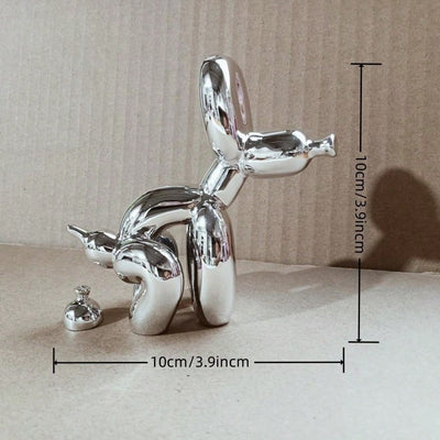 Modern Minimalist Resin Balloon Dog Sculpture - Creative Cartoon Animal Figurine for Home Decor