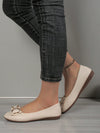 Big Size Beige Bow Knot Ballet Flats: All Day Comfort and Styl