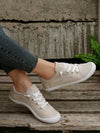 Step into Spring: Women's Lightweight Lace-Up Canvas Casual Sporty Shoes