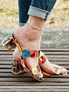 Sparkling Style: Women's Rhinestone Chunky Heel Sandals