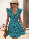 Floral Print Butterfly Sleeve Dress - Embrace Your Inner Goddess