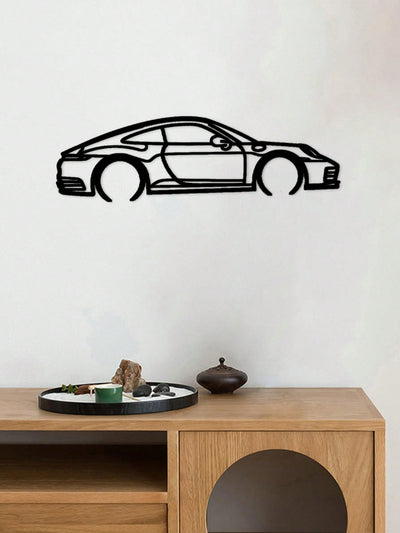 Modern Black Metal Car Sports Sneakers Wall Art: Stylish Home Decor for Every Room