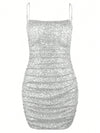 Sparkling Nights Sequin Mini Dress with Adjustable Straps