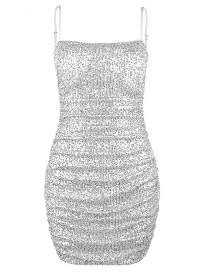 Sparkling Nights Sequin Mini Dress with Adjustable Straps