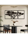 Tree of Life Metal Wall Art Decor Set: Enhance Your Living Space with Stylish Black Frame Design