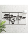 Tree of Life Metal Wall Art Decor Set: Enhance Your Living Space with Stylish Black Frame Design