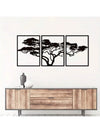 Tree of Life Metal Wall Art Decor Set: Enhance Your Living Space with Stylish Black Frame Design