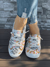 Women's Stylish Canvas Sneakers for All Seasons - Lace-Up Slip-On Skateboarding Shoes