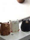 Adorable Hand-Carved Wooden Bear Tabletop Decoration Gift Set: Perfect for Home Decor