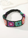 Bohemian Blossoms: Knitted Floral Hair Band for Girls