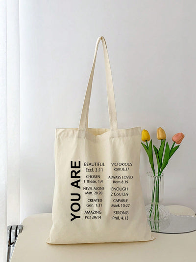 Redefine Your Style: The Future Letters Canvas Tote Bag for Women