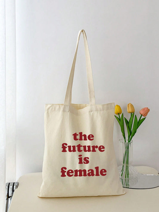 Upgrade your style game with our Redefine Your Style: The Future Letters Canvas Tote Bag for Women. This trendy and durable tote bag is perfect for any occasion. Its spacious design and sturdy canvas material make it both fashionable and practical. Make a statement with this must-have accessory.