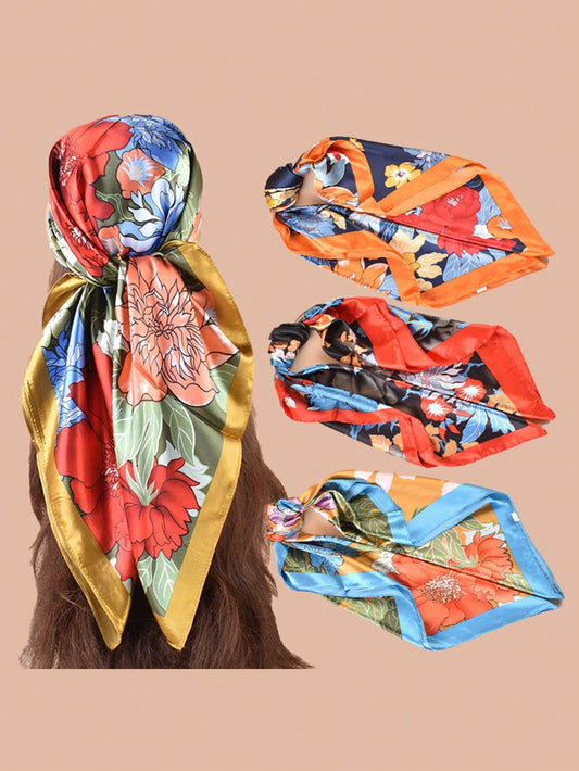 Indulge in elegance with our Sweet Floral Print and Luxurious Silk Square Headscarf. Made from soft, high-quality silk, this headscarf features a beautiful floral print that adds a touch of femininity to any outfit. It's the perfect accessory for adding a touch of luxury to your wardrobe.