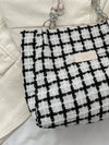 Chic Plaid Color Block Shoulder Bag - Stylish & Spacious for Everyday Use