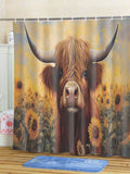 Elevate your bathroom decor with the Moo-dy Décor Animal Cow Printed <a href=