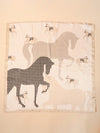 Elegant Classic Horse Pattern Bandana: A Stylish Head Wrap