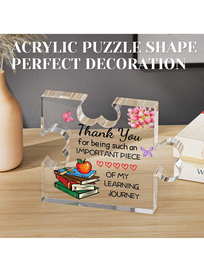 Unique Transparent Acrylic Puzzle Card: The Perfect Teacher Appreciation Gift