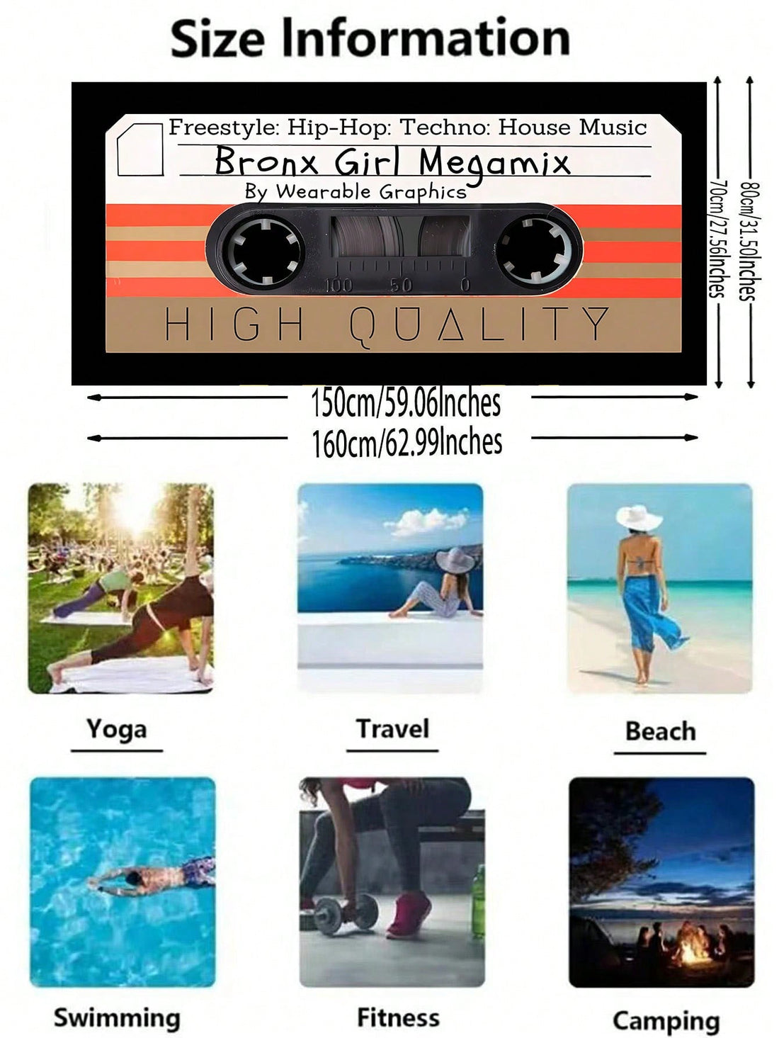 This ultra-fine magnetic tape letter printed <a href="https://canaryhouze.com/collections/towels" target="_blank" rel="noopener">beach towel</a> is a quick-drying travel essential. Its innovative magnetic tape material allows for easy attachment to any surface, making it convenient for outdoor activities. The ultra-fine fabric is lightweight and quick-drying, perfect for on-the-go adventures.