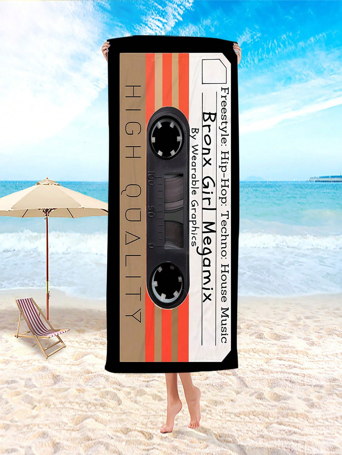 This ultra-fine magnetic tape letter printed <a href="https://canaryhouze.com/collections/towels" target="_blank" rel="noopener">beach towel</a> is a quick-drying travel essential. Its innovative magnetic tape material allows for easy attachment to any surface, making it convenient for outdoor activities. The ultra-fine fabric is lightweight and quick-drying, perfect for on-the-go adventures.