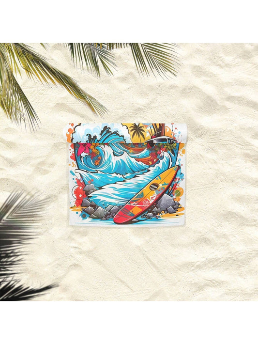 Surf City Microfiber Beach Towel: Stay Protected and Dry All Summer Long!