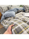 Cozy Plaid Print Duvet Cover Set - Perfect for All Seasons Bedroom Decor