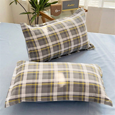 Cozy Plaid Print Duvet Cover Set - Perfect for All Seasons Bedroom Decor