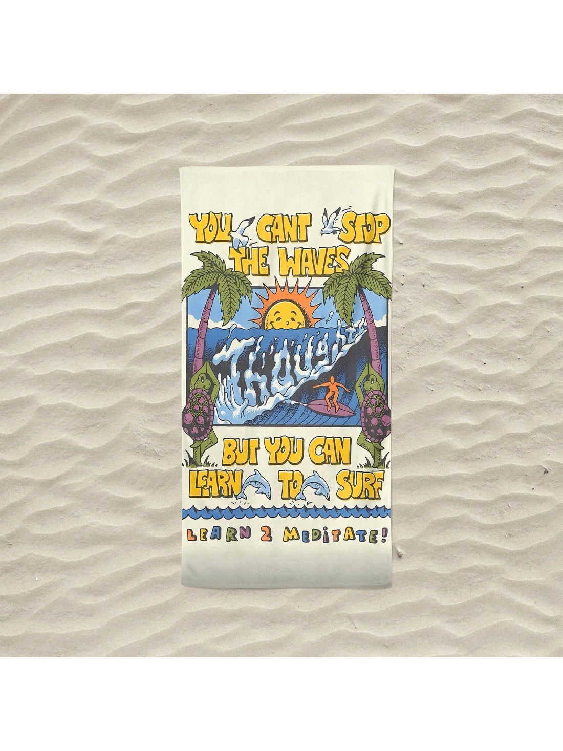 Our Cartoon Surfing Pattern <a href="https://canaryhouze.com/collections/towels" target="_blank" rel="noopener">Beach Towel</a> is the perfect companion for a day at the beach. With its fun and colorful design, you'll stand out from the crowd. Made of soft and absorbent material, it will keep you dry and comfortable. Get ready to surf into summer with our beach towel!