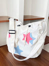 Stylish Starry Summer Tote: Large Capacity Shoulder Bag for Students