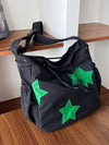 Stylish Starry Summer Tote: Large Capacity Shoulder Bag for Students