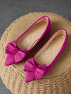 Rose Red Bowknot Ballet Flats: The Perfect Pair for Dancing Parties