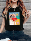 Bold and Beautiful with Cartoon Figure Graphic Print Tshirt for Women's