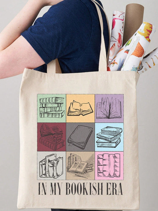 This "In My Bookish Era" tote bag is the ideal gift for book lovers on the go. The perfect combination of style and function, it features a spacious interior to hold all your essentials and durable construction for long-lasting use. Carry your love for books with you everywhere you go.