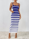 Chic Striped Color Block Knit Tank Dress for Effortless Spring/Summer Style