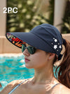 Ultimate Stylish Sun Protection Hat with Ponytail Hole and Faux Pearl Decoration for Women's Outdoor Adventures