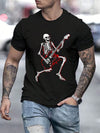 Rock and Roll Reaper: Men's Guitar Skeleton Print Tee