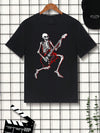 Rock and Roll Reaper: Men's Guitar Skeleton Print Tee