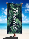 Banana Bliss: Oversized Tropical Beach Towel with Strong Water Absorption