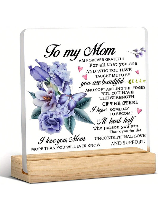 Mother's Day Gift: Plaque and Wooden Frame - A Heartfelt Tribute to Mom