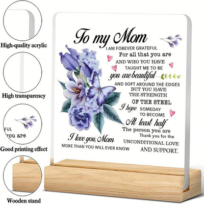 Mother's Day Gift: Plaque and Wooden Frame - A Heartfelt Tribute to Mom