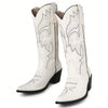 Stylish Women's Embroidered Cowboy Boots with Chunky Heel - Perfect for Western Vibes