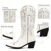 Stylish Women's Embroidered Cowboy Boots with Chunky Heel - Perfect for Western Vibes