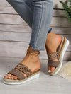 Retro Glittered Jute Rope Flat Sandals: Stylish Comfort for Every Occasion