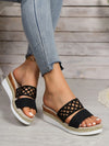 Retro Glittered Jute Rope Flat Sandals: Stylish Comfort for Every Occasion