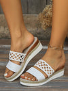 Retro Glittered Jute Rope Flat Sandals: Stylish Comfort for Every Occasion